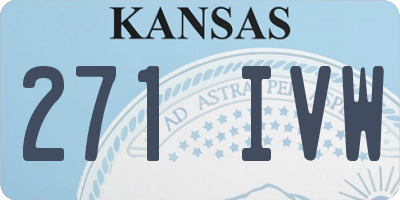 KS license plate 271IVW