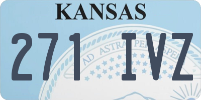 KS license plate 271IVZ