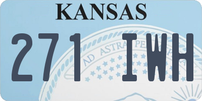 KS license plate 271IWH
