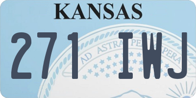 KS license plate 271IWJ