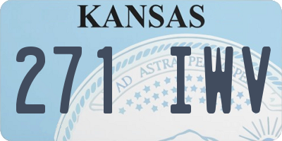 KS license plate 271IWV