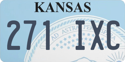 KS license plate 271IXC