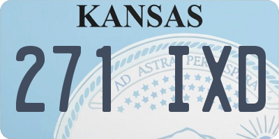 KS license plate 271IXD
