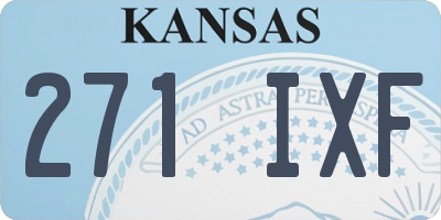 KS license plate 271IXF