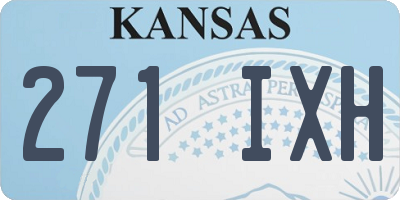 KS license plate 271IXH