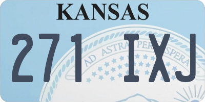 KS license plate 271IXJ
