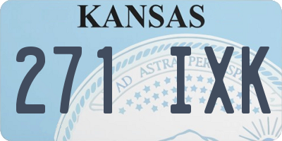KS license plate 271IXK