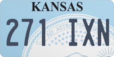 KS license plate 271IXN