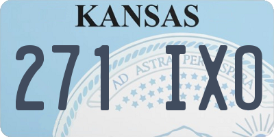 KS license plate 271IXO