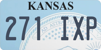 KS license plate 271IXP