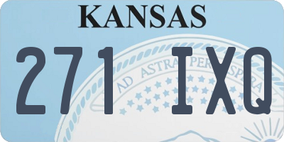 KS license plate 271IXQ