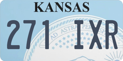 KS license plate 271IXR