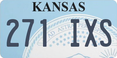 KS license plate 271IXS