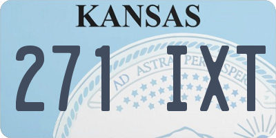 KS license plate 271IXT
