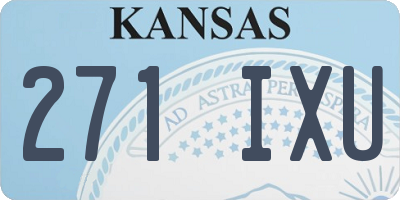 KS license plate 271IXU