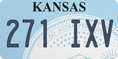 KS license plate 271IXV