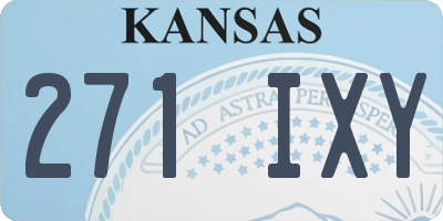 KS license plate 271IXY