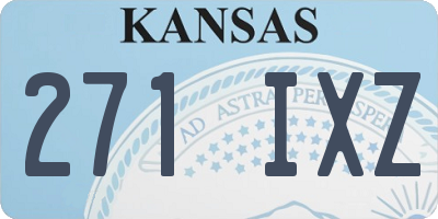 KS license plate 271IXZ