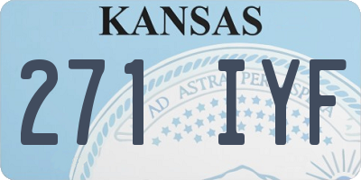 KS license plate 271IYF