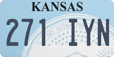 KS license plate 271IYN