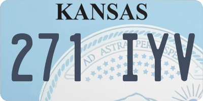 KS license plate 271IYV