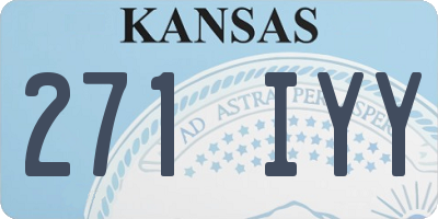 KS license plate 271IYY
