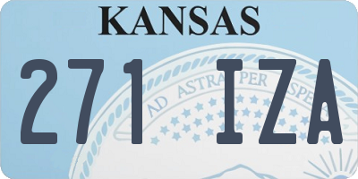 KS license plate 271IZA