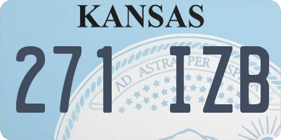 KS license plate 271IZB