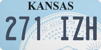 KS license plate 271IZH