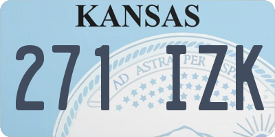 KS license plate 271IZK