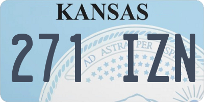 KS license plate 271IZN