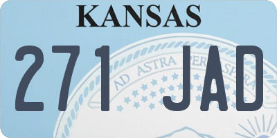 KS license plate 271JAD