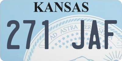 KS license plate 271JAF