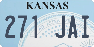 KS license plate 271JAI