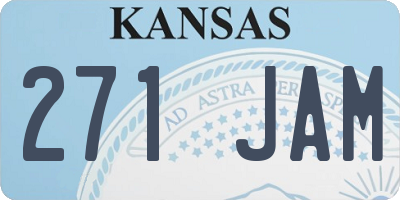 KS license plate 271JAM