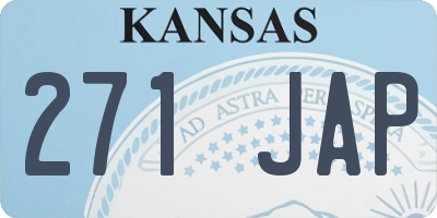KS license plate 271JAP