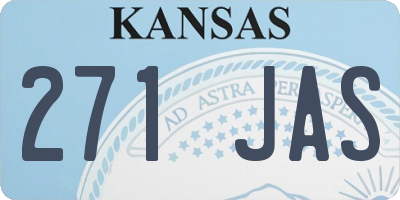 KS license plate 271JAS