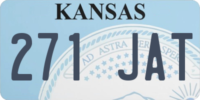 KS license plate 271JAT