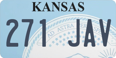 KS license plate 271JAV