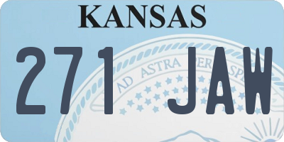 KS license plate 271JAW