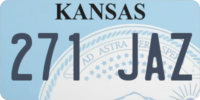 KS license plate 271JAZ