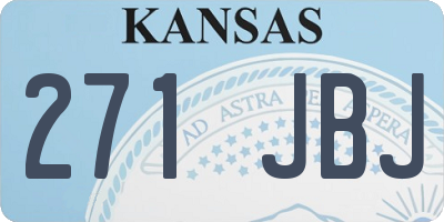 KS license plate 271JBJ