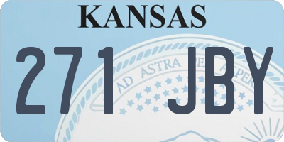 KS license plate 271JBY