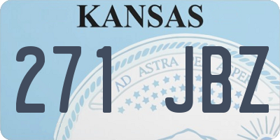 KS license plate 271JBZ