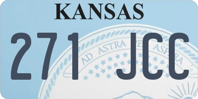 KS license plate 271JCC