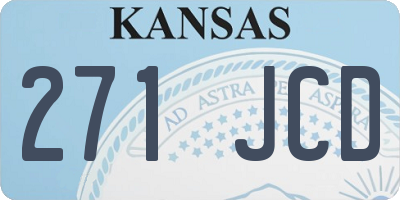 KS license plate 271JCD