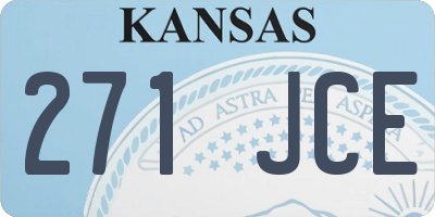 KS license plate 271JCE