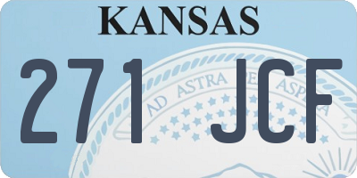 KS license plate 271JCF