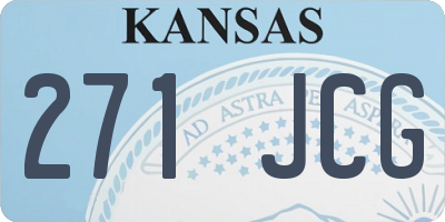 KS license plate 271JCG