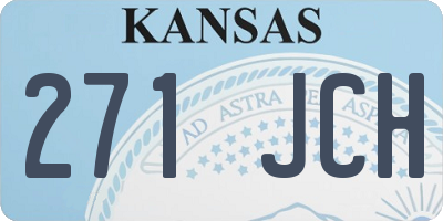 KS license plate 271JCH